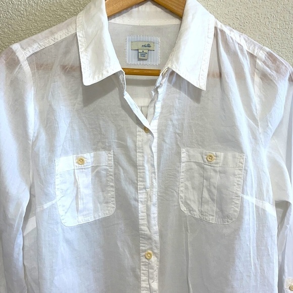 Anthropologie Odlille White Thin Cotton Shirt M - Picture 2 of 7